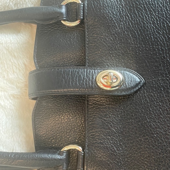 Authentic Coach satchel, black and gold twist-Lock and top handle bag - Picture 10 of 16